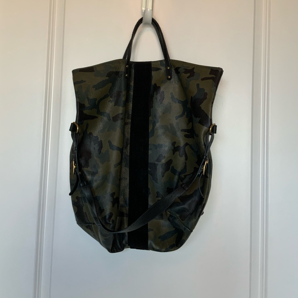 Kempton & Co Camouflage Leather Bag